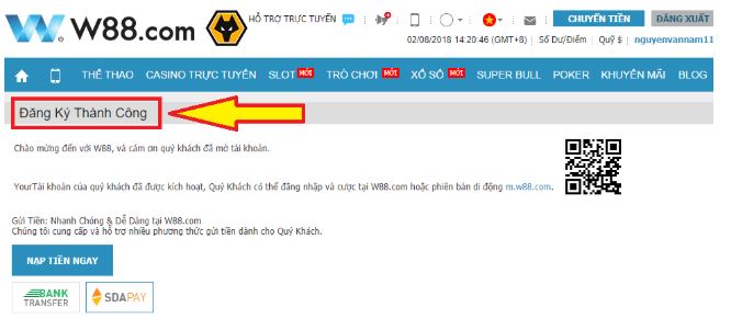 Cach đang ky W88 nhanh nhat hinh anh 3