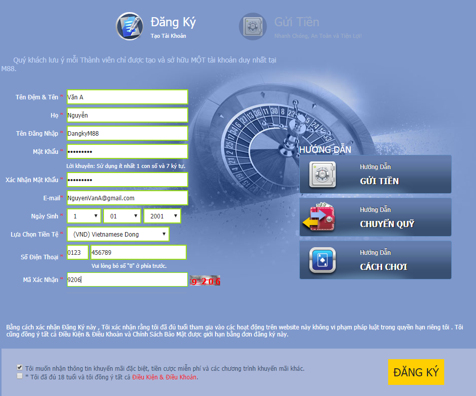 Cach dang ky tai khoan M88 hinh anh 1