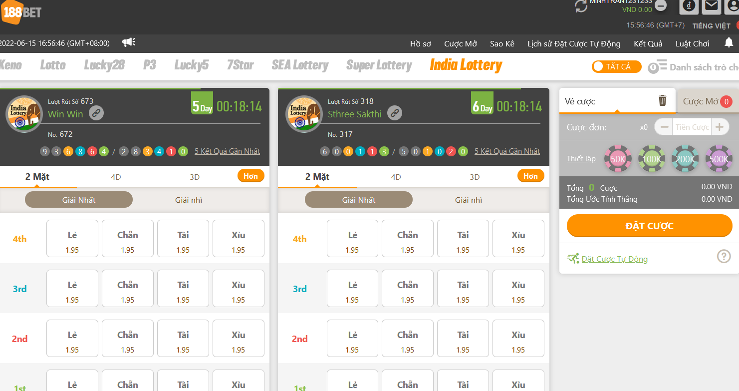 Bi quyet choi India Lottery 188Bet