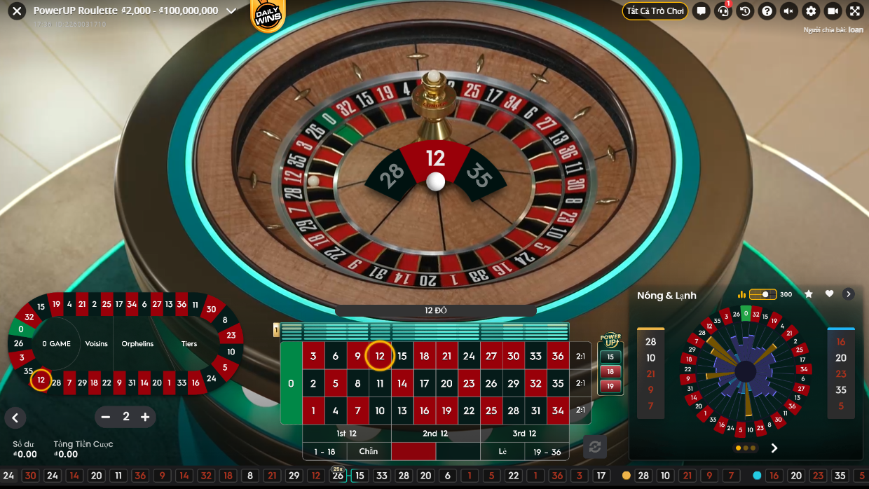 Cach choi Power up Roulette tai 188Bet