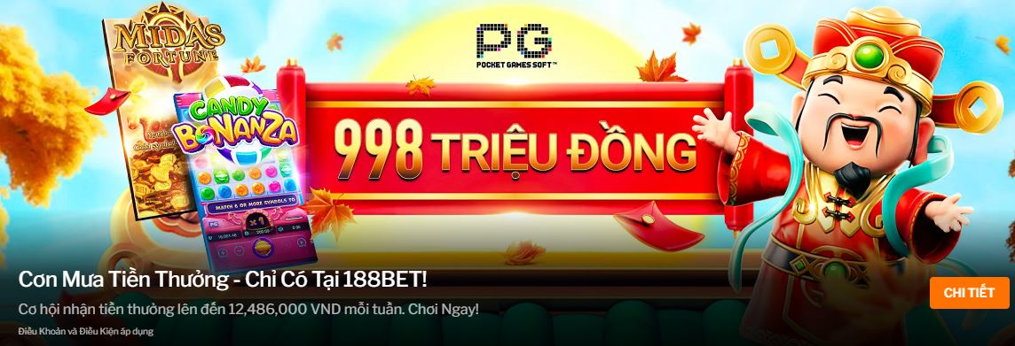 Khuyen mai Le hoi Casino doc quyen 188Bet