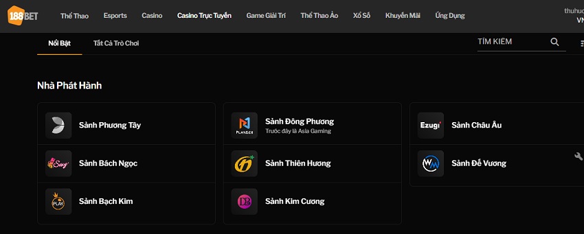 Sanh game Roulette 188Bet