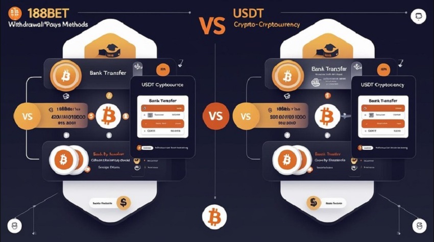 Rút tiền 188BET qua ngân hàng và USDT